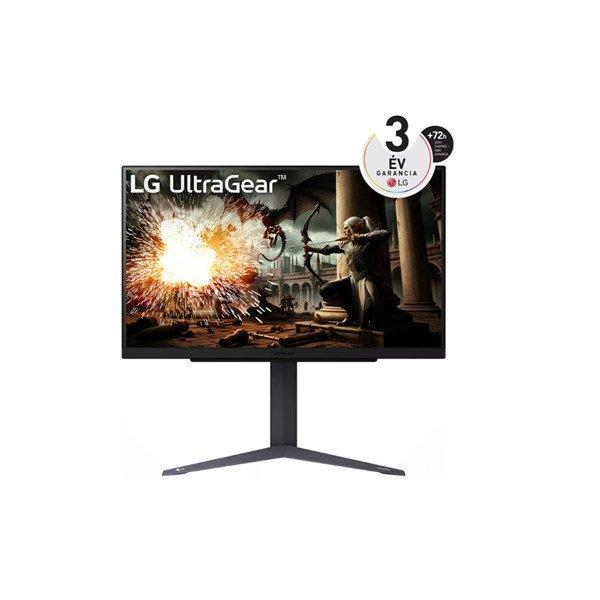 LG Gaming 180Hz IPS monitor 27" 27GS75Q-B, 2560x1440, 16:9, 300cd/m2, 1ms,
2xHDMI/DisplayPort, áll. mag, pivot, HDR10