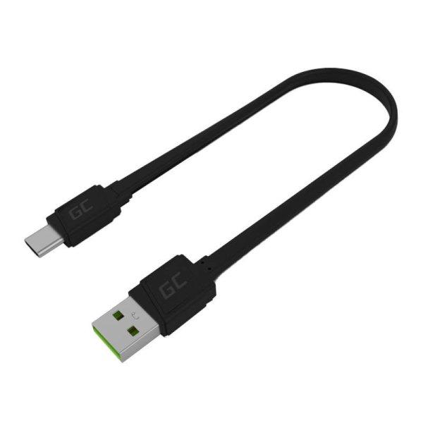 kábel USB - USB-C Zöld Cell GCmatte, 25cm, val Ultra Charge, QC 3.0