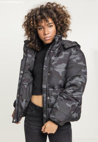 Urban Classics Ladies Boyfriend Camo Puffer Jacket darkcamo