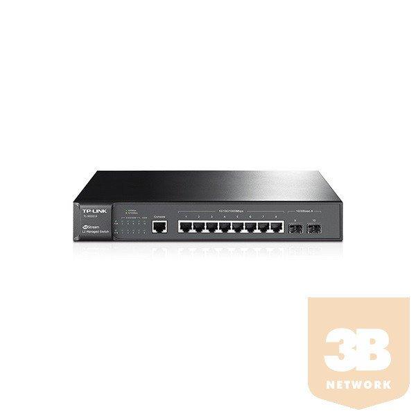 TP-LINK Switch 8x1000Mbps + 2xGigabit SFP + 1 konzol port, Menedzselhető,
TL-SG3210