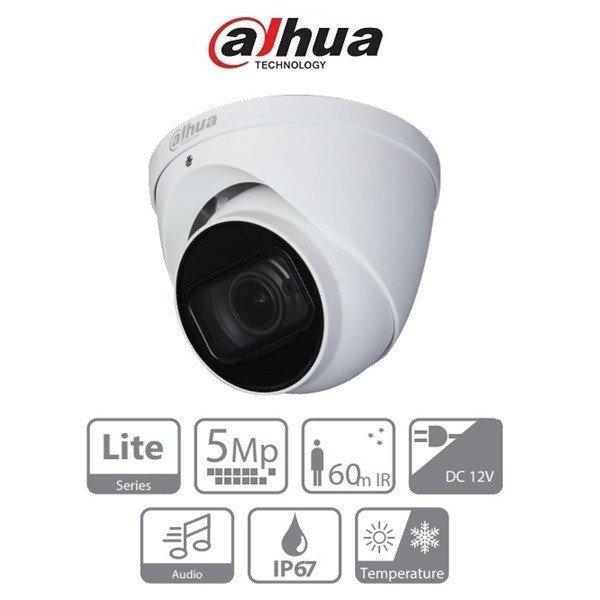 Dahua Analóg dómkamera - HAC-HDW1500T-Z-A (5MP, kültéri, 2,7-12mm, IR60m,
ICR, IP67, DWDR, audio)