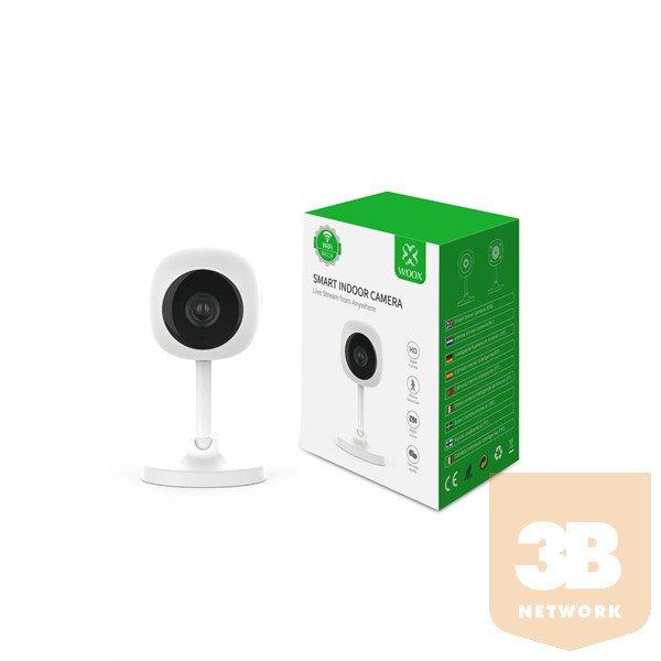 Woox Smart Home Beltéri Kamera - R4114 (1920x1080, H107fok, V57fok, IR7m,
L2,8mm, F2,2, beépített mikrofon és hangszóró)