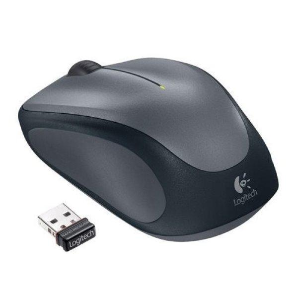 Egér, vezeték nélküli, optikai, USB, LOGITECH "M235", szürke