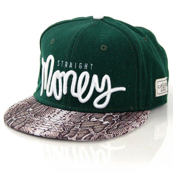 Cayler & Sons Straight Money Cap Forrest Green Snake White