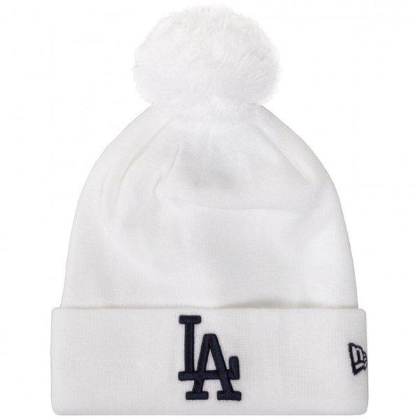 Női Sapka New Era MLB WMNS Bobble Knit LA Dodgers White