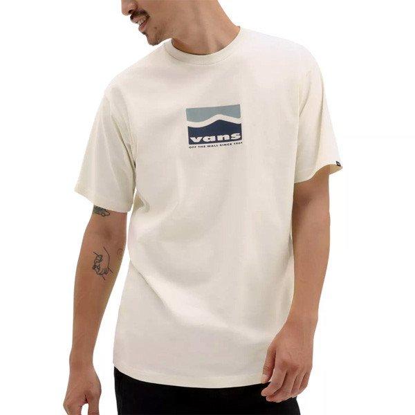 Férfi Pólo Vans CENTER SIDESTRIPE SS TEE ANTIQUE WHITE