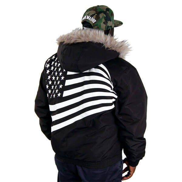 Téli dzeki Cocaine Life Flag Winter Jacket Black