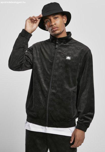 Velúr pulcsi Southpole AOP Velour Jacket black