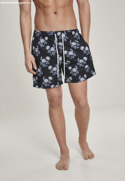 Urban Classics Pattern?Swim Shorts black/rose