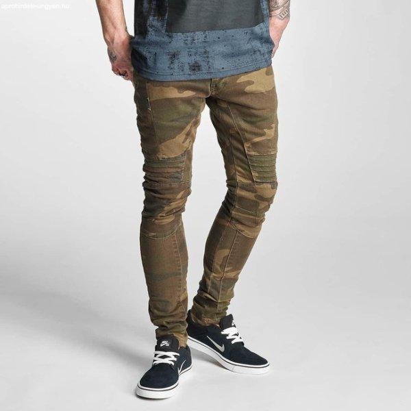 2Y Slim Fit Jeans Brown Camouflage