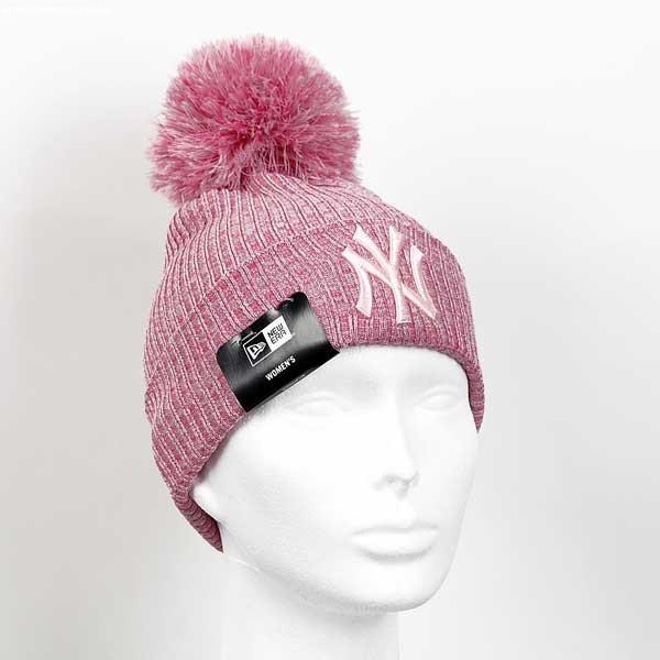 Gyerek Téli Sapka New Era Youth Eng Fit Knit NY Yankees Pink