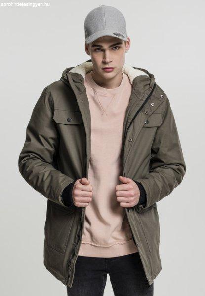 Férfi kabát Urban Classics Heavy Cotton Parka olive