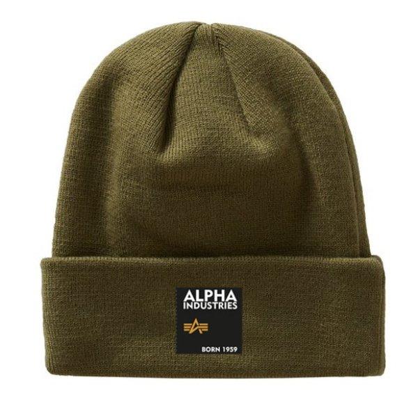 Alpha Industries Label Beanie Olive