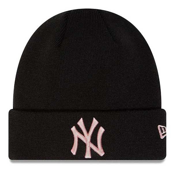 Téli Sapka New Era Essential Knit Cuff Beanie NY Yankees Black Pink