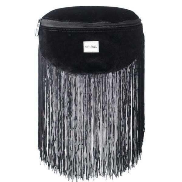 Övtáska Spiral Velvet Tassels Black BL Label Bum Bag