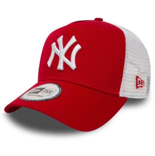 New Era 9Forty Trucker Clean NY Yankees Scarlet Red