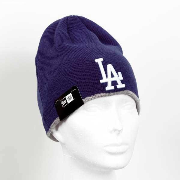 Téli Sapka New Era MLB Team Skull knit LA Dodgers Navy