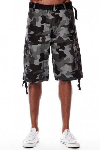 Southpole Cargo Shorts Deep Grey Black 9001-3345