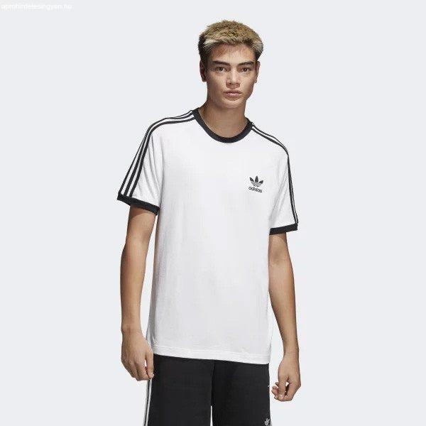 Férfi Pólo Adidas 3-Stripes Tee White