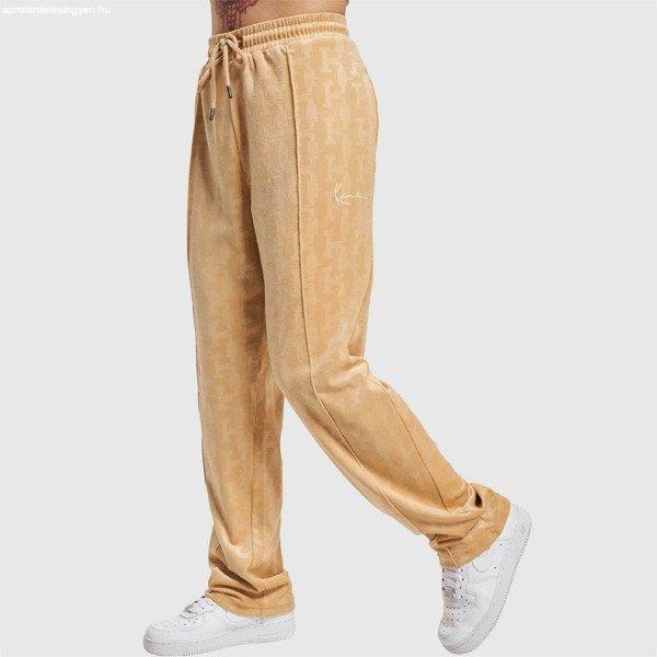 Karl Kani Small Signature Monogram Velvet Pants sand