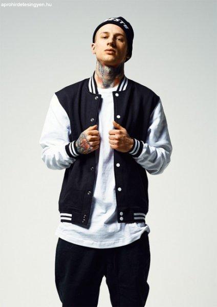 Urban Classics 2-tone College Sweatjacket blk/wht