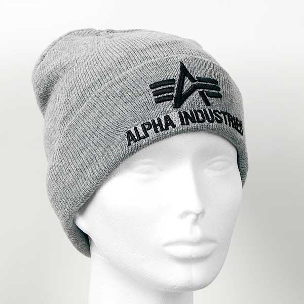 Alpha Industries 3D Beanie Grey