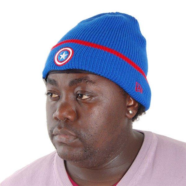 New Era Pop Cuff Knit Captain America Official Cap