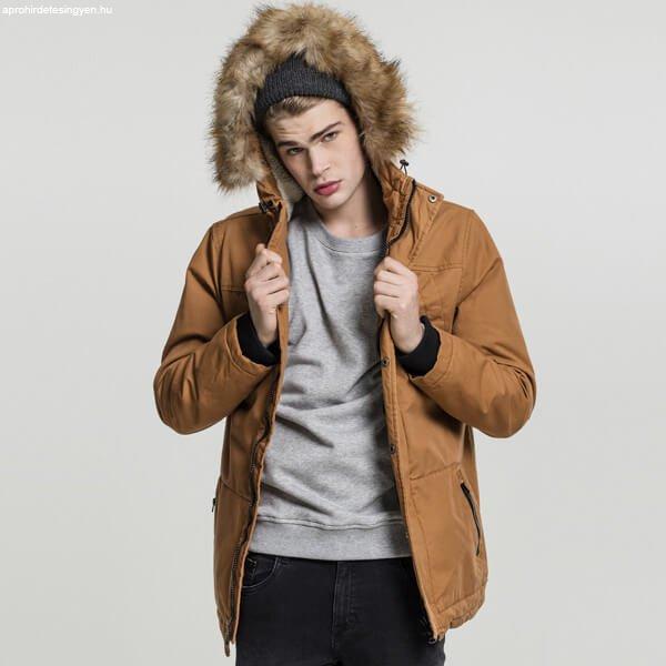 Urban Classics Heavy Cotton Imitation Fur Parka toffee