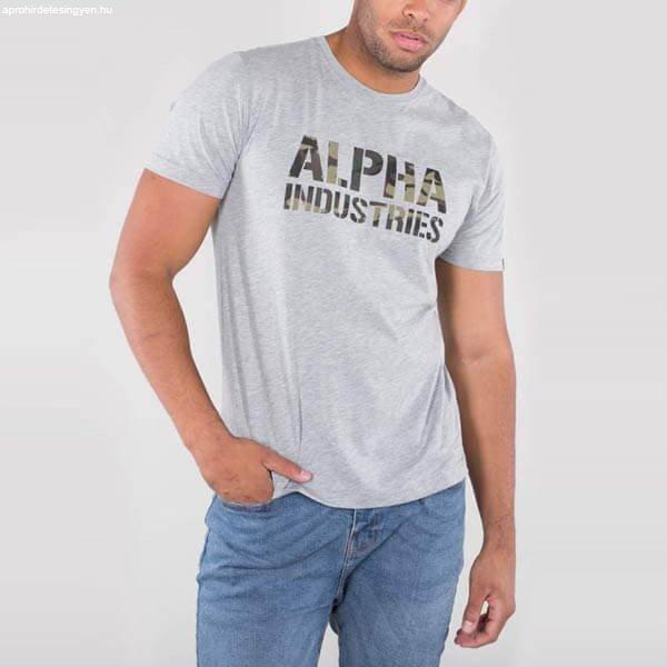 Férfi póló Alpha Industries Camo Print Tee Grey