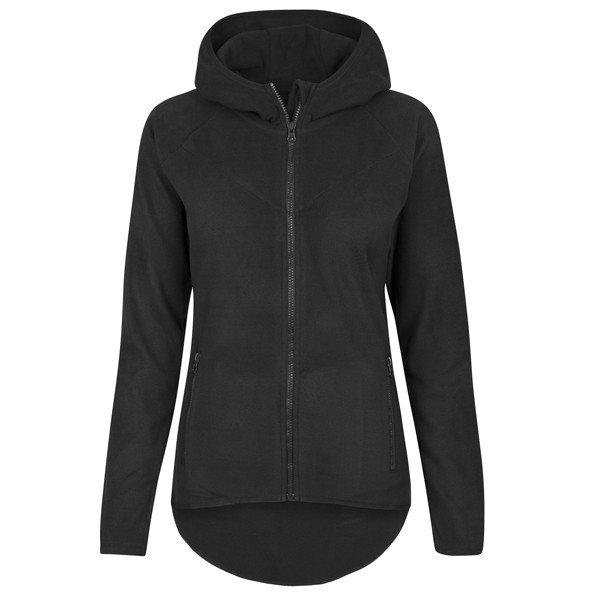 Pulóver Urban Classics Ladies Polar Fleece Zip Hoody black