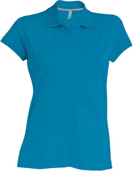 Női rövid ujjú galléros piké póló, Kariban KA242, Tropical Blue-L