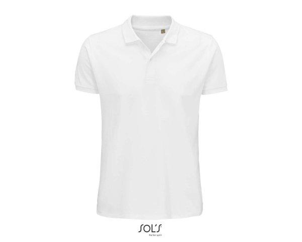 Férfi PLANET organikus rövid ujjú galléros póló, SOL'S SO03566,
White-L