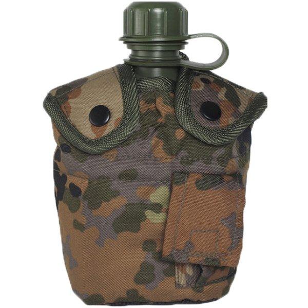 Mil-Tec US mezei palack Flecktarn minta 1l ALU tállal