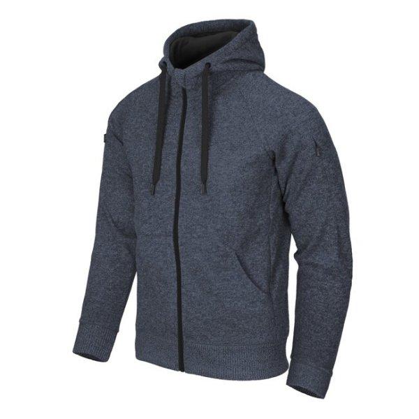 Helikon-Tex Covert Taktikai pulóver kapucnival (FullZip) - Melange Blue