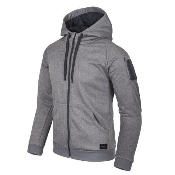 Helikon-Tex URBAN TACTICAL HOODIE (FullZip) - Melange Grey pulóver