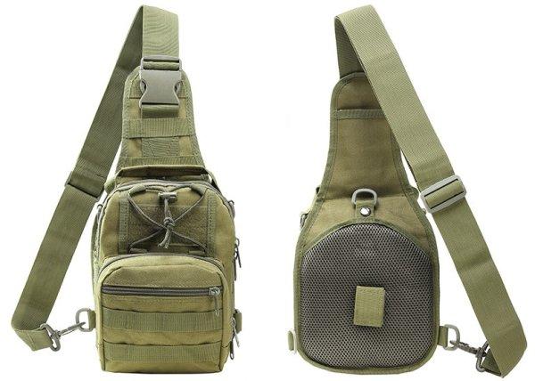 WARAGOD Soldat assault S crossbody táska, olívazöld