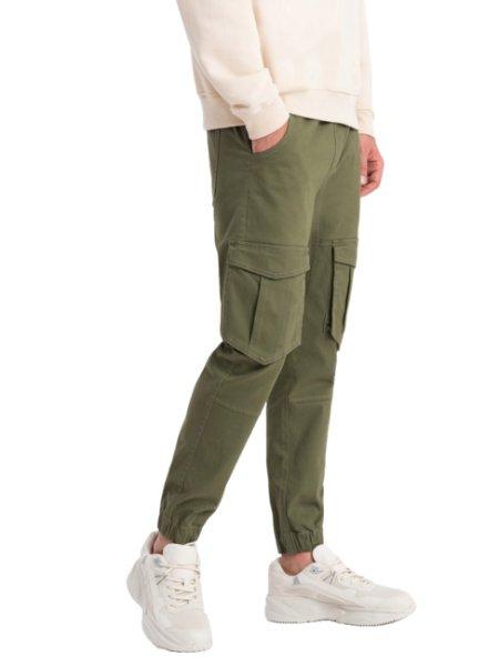 Ombre férfi Jogger cargo nadrág V18 P886, olíva