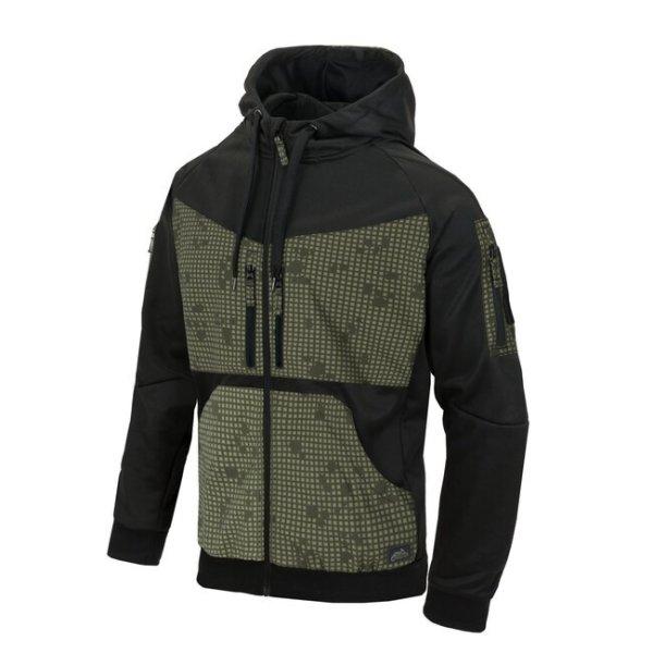 Helikon - Tex ROGUE HOODIE cipzáras pulóver BLACK/DESERT NIGHT CAMO