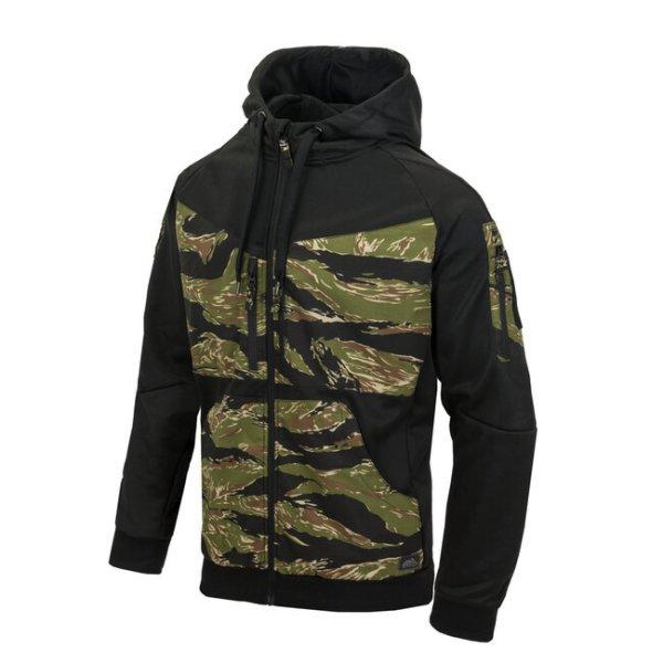 Helikon - Tex ROGUE HOODIE cipzáras pulóver BLACK/TIGER STRIPE