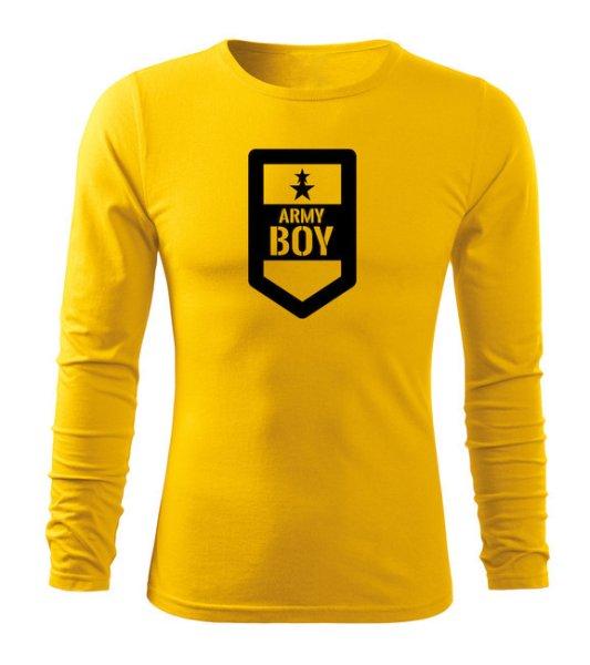 DRAGOWA Fit-T hosszú ujjú póló army boy, sárga 160g/m2