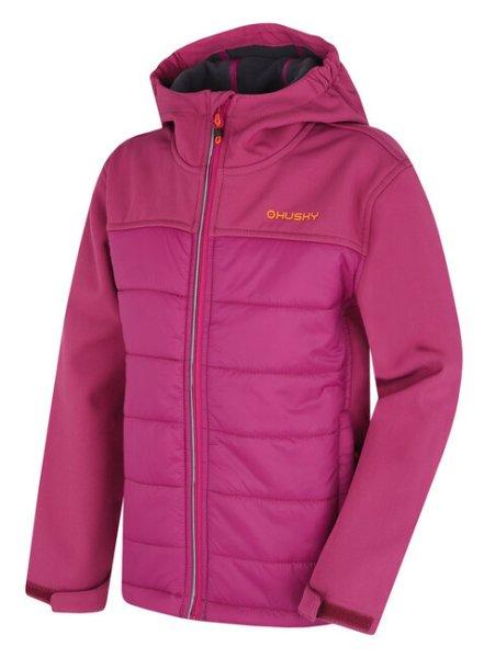 Husky Kids softshell plüss dzseki Swany K sötét magenta