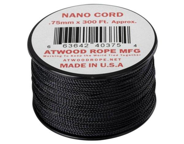 Helikon-tex Nano Cord 300FT ejtőernyős zsinór, 91 méter, fekete