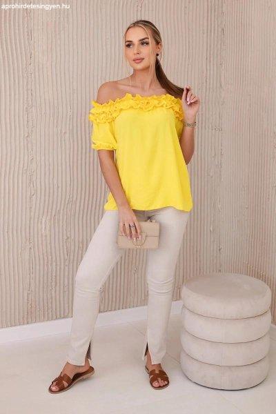 Blúz Hispanic nő sallangokkal modell IT-36 sárga