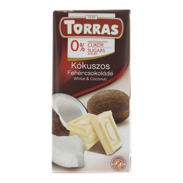 TORRAS FEHÉRCSOKOLÁDÉ KÓKUSZOS CM.GM.