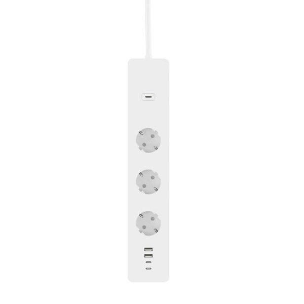 Woox R6132 okos elosztó 3 db Schuko, 2xUSB, 2xUSB-C csatlakozóval telefonos
vezérléssel