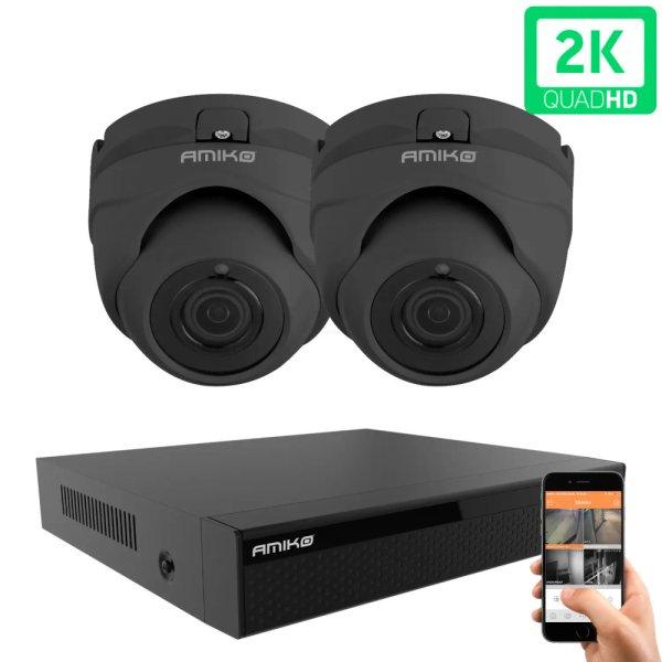 Amiko D20M530B-AHD dome 2 biztonsági kamera rendszer 5MP 2K