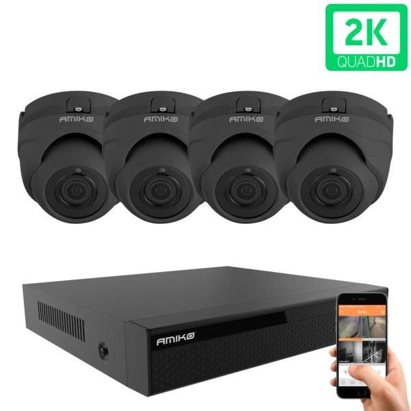 Amiko D20M530B-AHD dome 4 biztonsági kamera rendszer 5MP 2K