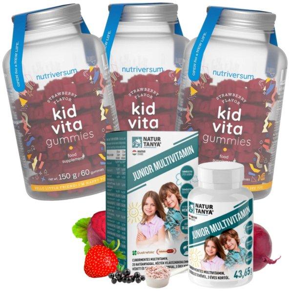 Kid Vita Gyerek Multivitamin (3db) + JUNIOR Multivitamin Csomag