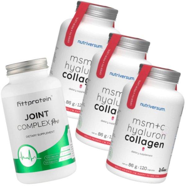 MSM+C Hyaluron Collagen (3db) + Fittprotein JOINT Complex Csomag