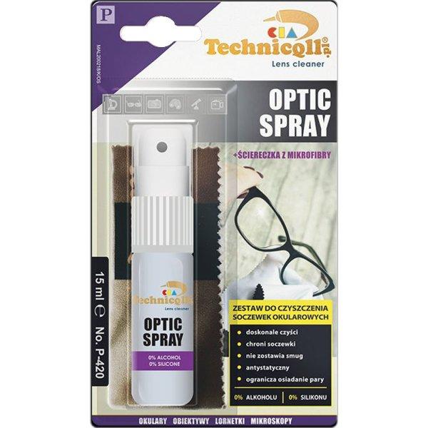 Kijelző- és szemüvegtisztító kíméletes prémium spray 15 ml Technicqll
P-420